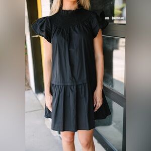Pinch Black Ruffle Mini Dress Size Small